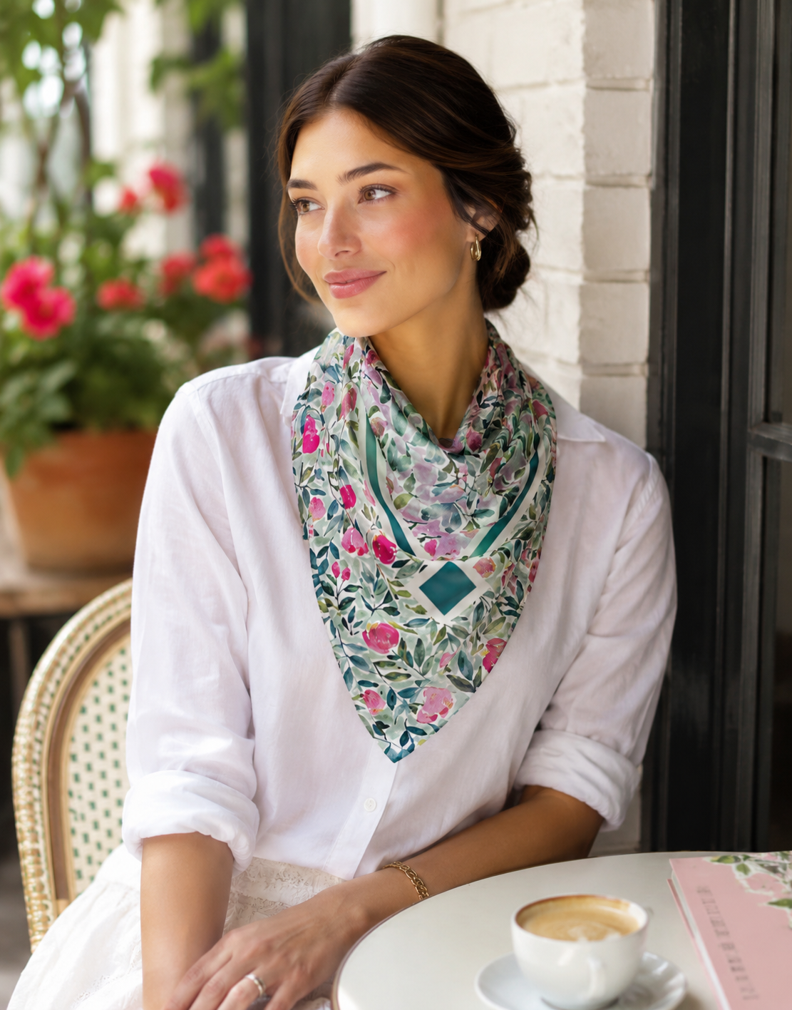 Flora Silk Scarf & Shaw