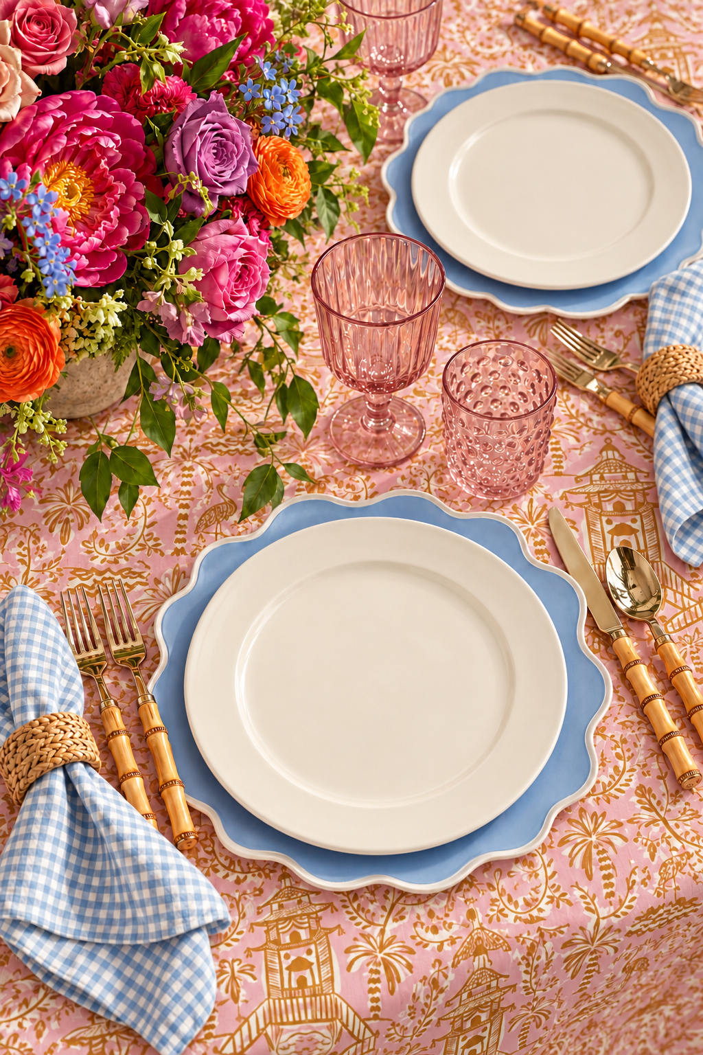 Soirée Pink Tablecloth