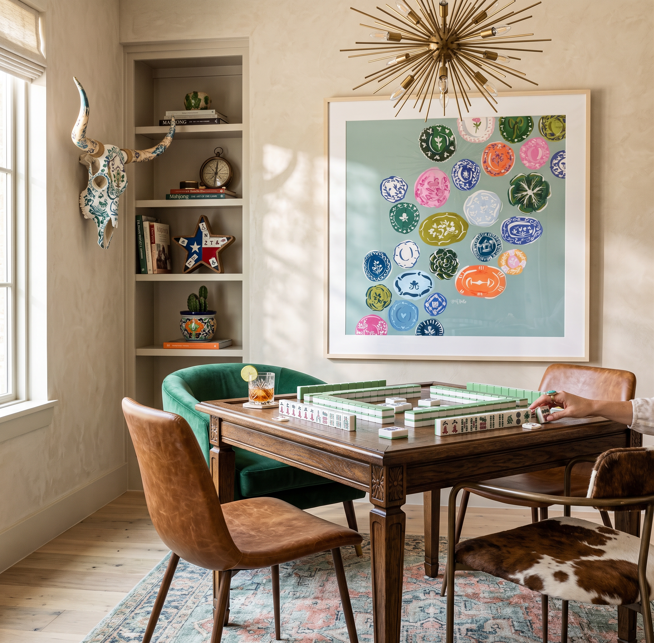 Willow Mahjong Mat Art Print