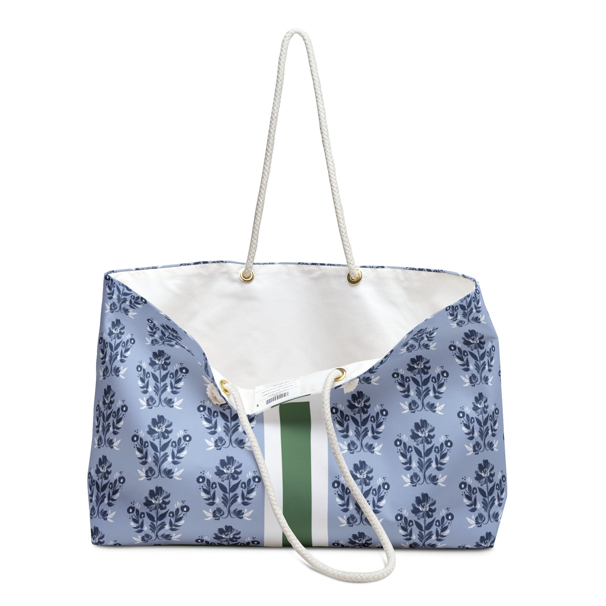 Carry - AllEvangeline Blue Striped Monogrammed Carry - All ToteBritt Mills Design