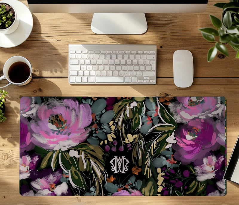 Large Desk Mat - Charleston Monogrammed Desk Mat - Large (24" X 14")