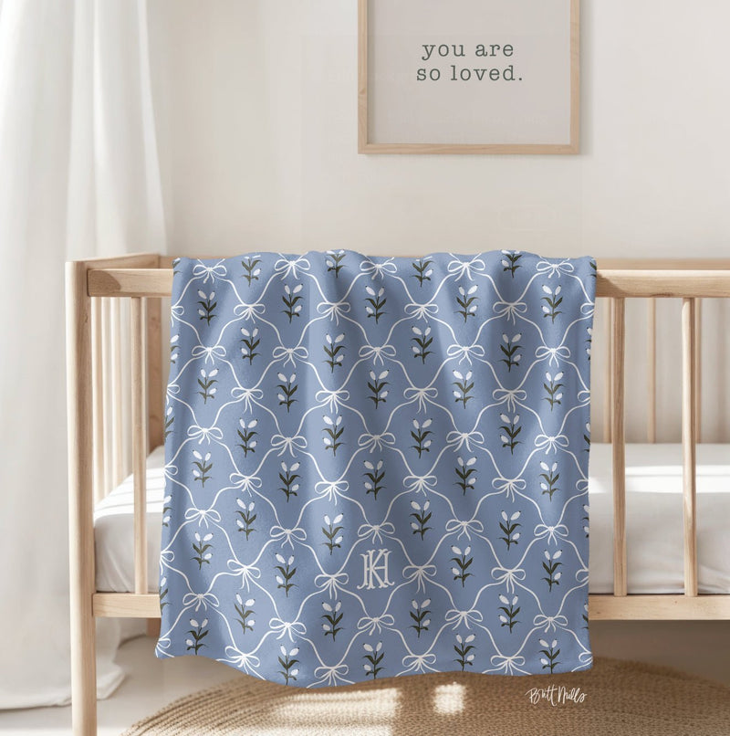 Baby Blankets - Charming Monogrammed Baby Blanket