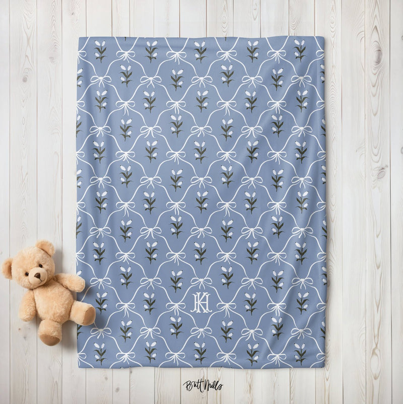 Baby Blankets - Charming Monogrammed Baby Blanket