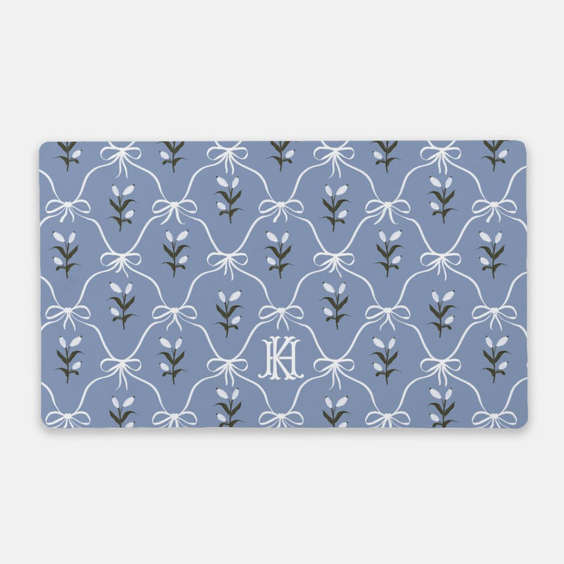 Large Desk Mat - Charming Monogrammed Desk Mat - Large (24" X 14")