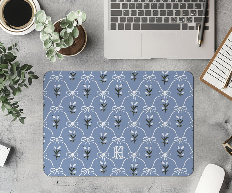 Small Desk Mat - Charming Monogrammed Desk Mat – Small (18″ X 12″)