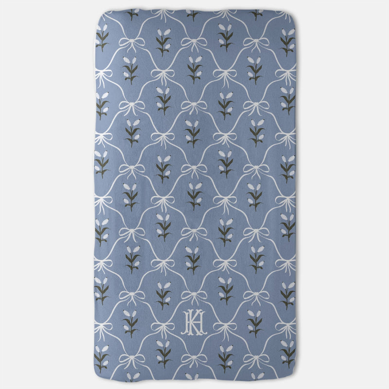 Charming Monogrammed Jersey Fitted Crib Sheet-Britt Mills Design