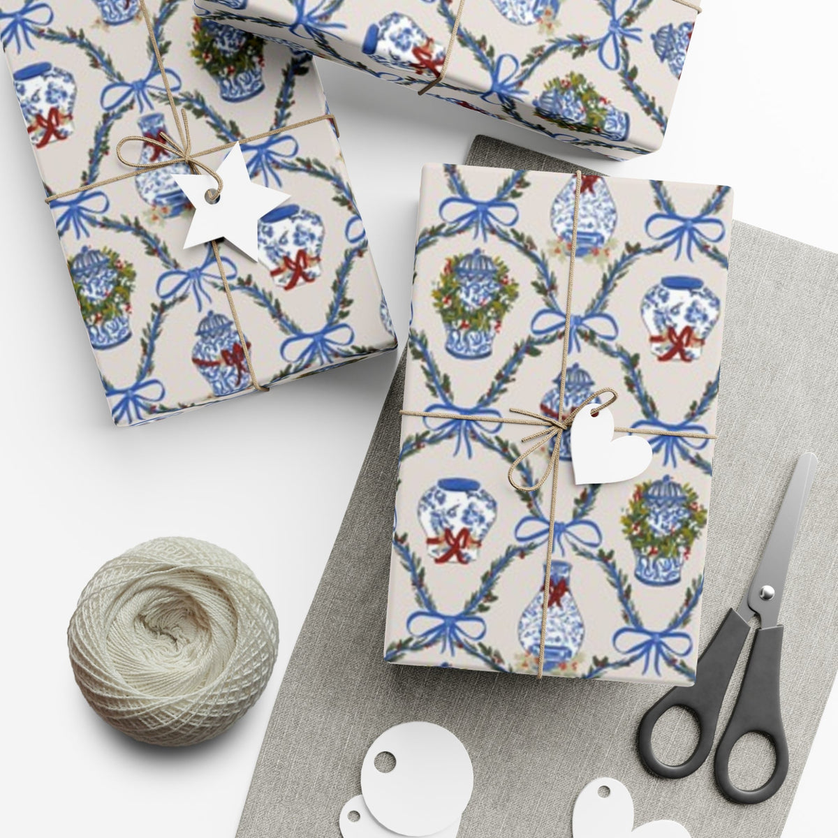 Chinoiserie Christmas Wrapping Paper-Britt Mills Design