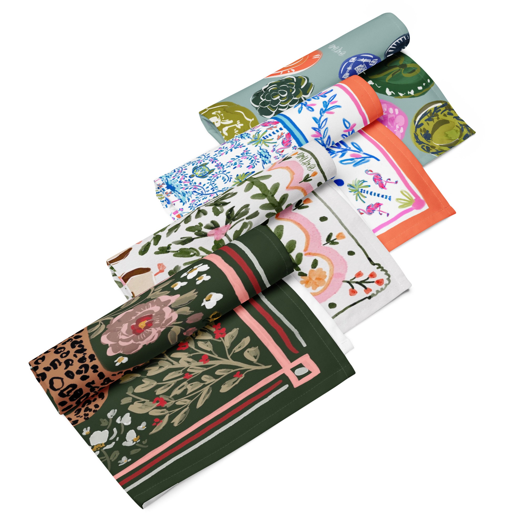 Mahjong Mat Art Cloth napkin set