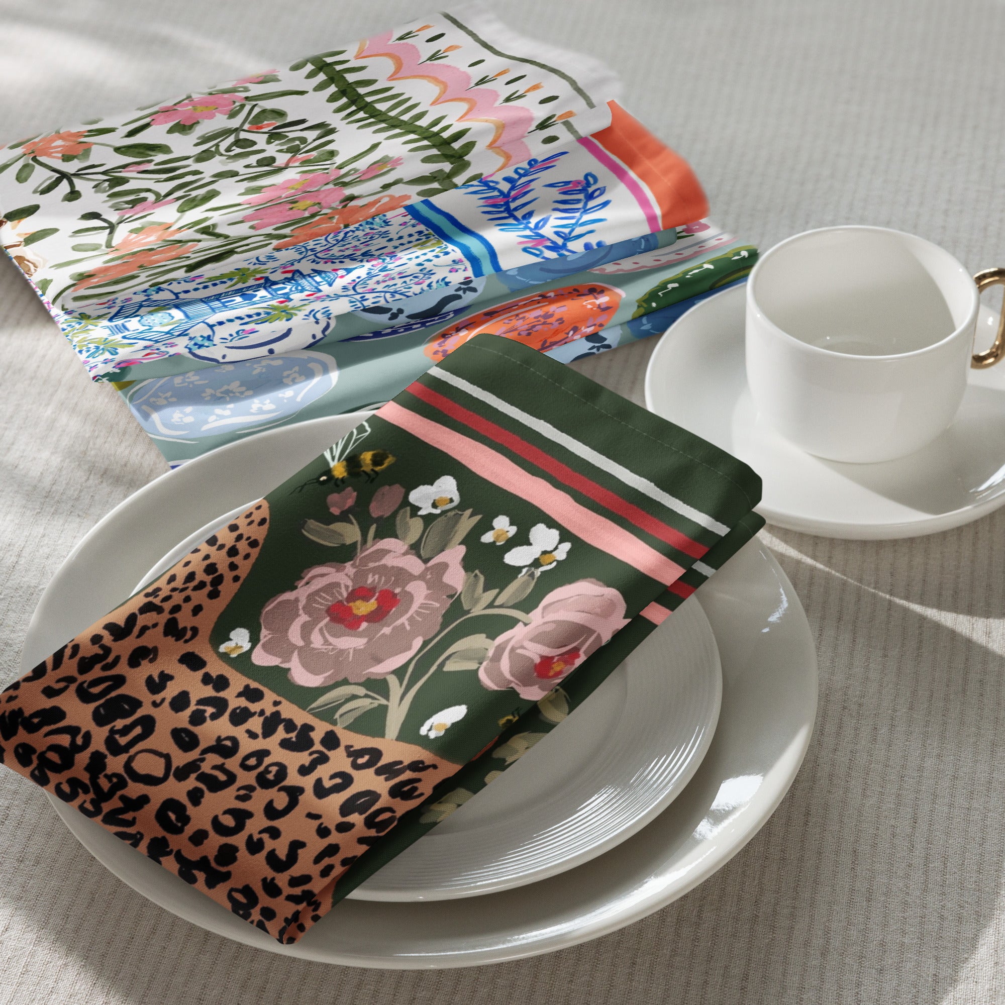 Mahjong Mat Art Cloth napkin set