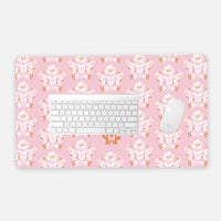 Evangeline Pink Monogrammed Desk Mat - Large (24" x 14")