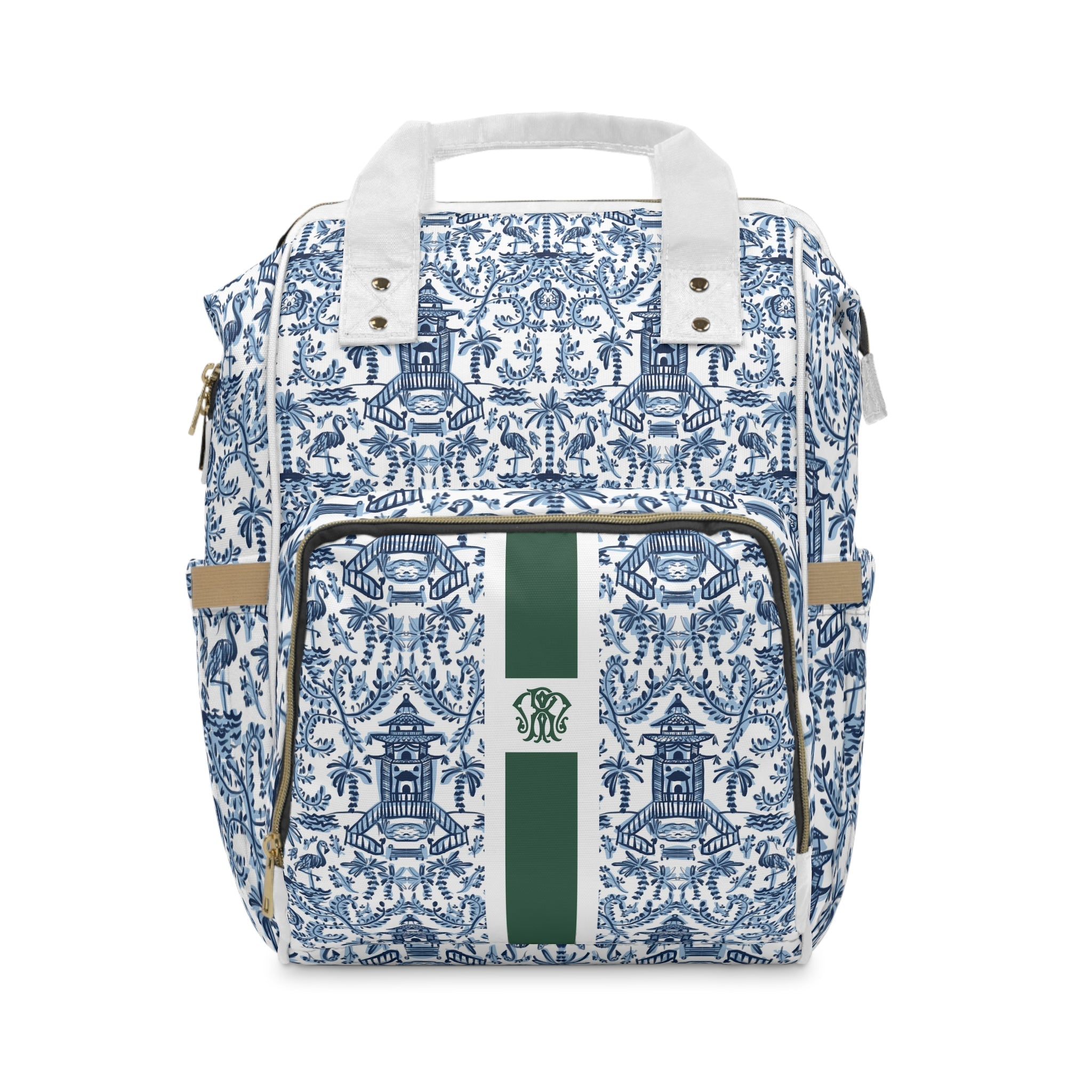 Diaper BagPalm Beach Personalized Nylon Waterproof Diaper BagBritt Mills Design