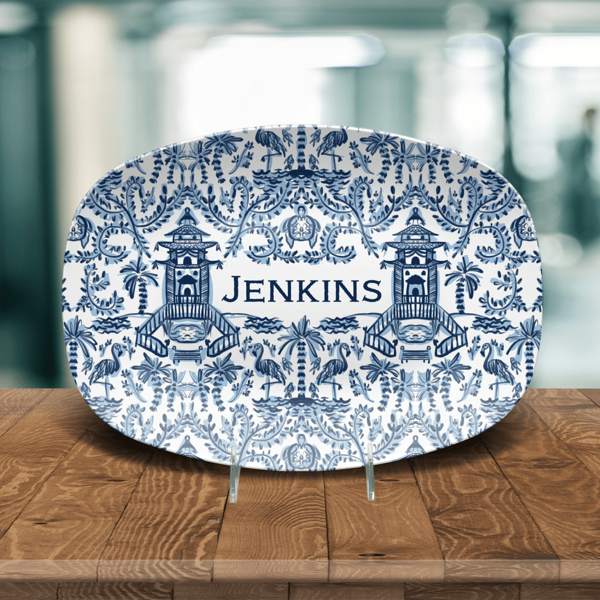 Palm Beach Personalized Platter (Unbreakable and BPA-free)