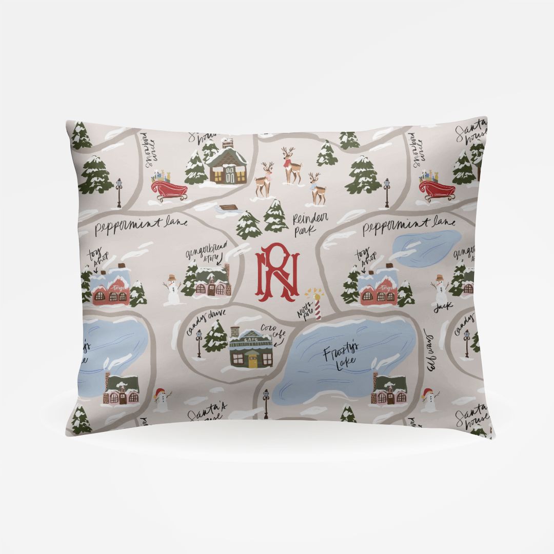 North Pole Adventure Monogrammed Standard Pillowcase