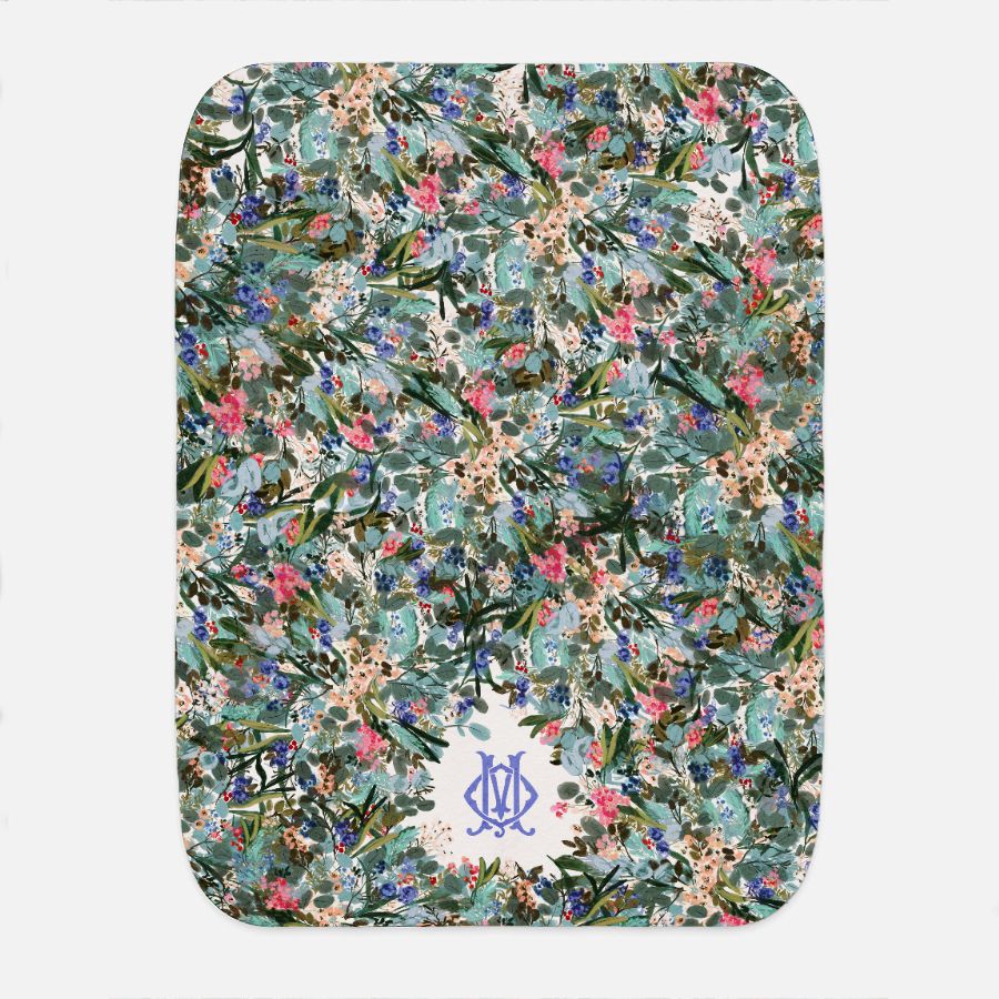 Siesta Key Monogrammed Baby Burp Cloth