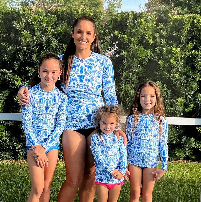 Elephant Fun Rash Guard-Britt Mills Design