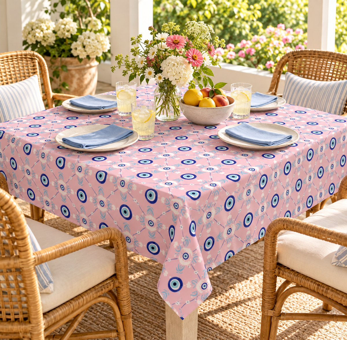 Evil Eye Square Tablecloth