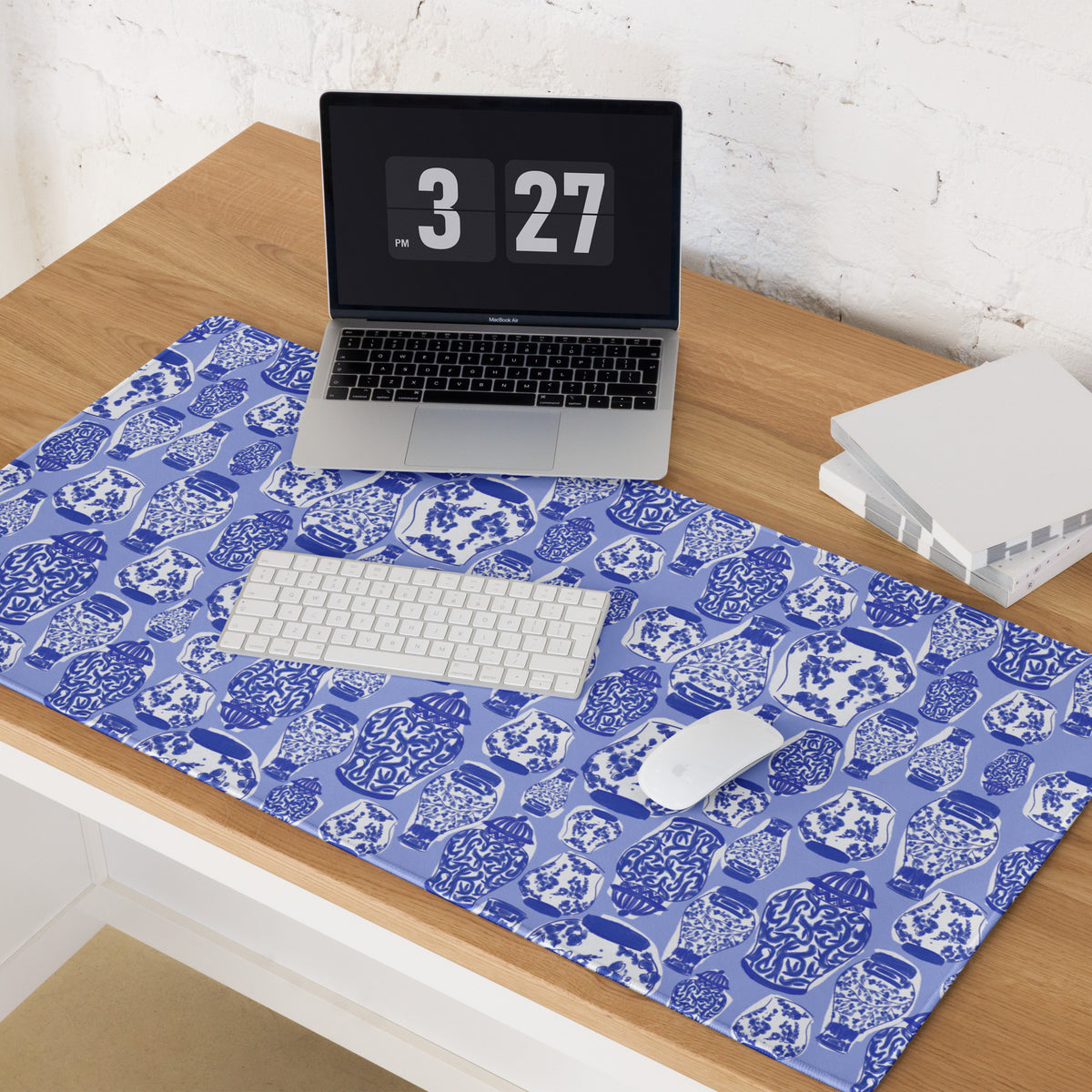 Chinoiserie Jars (Blue) Desk Mat