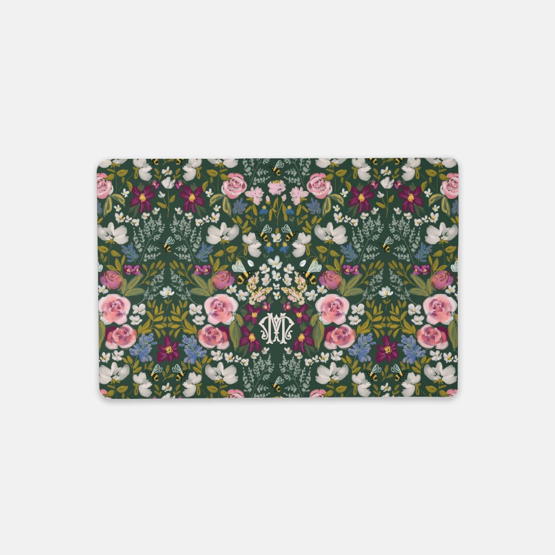 Small Desk Mat - Gardens Monogrammed Desk Mat – Small (18″ X 12″)