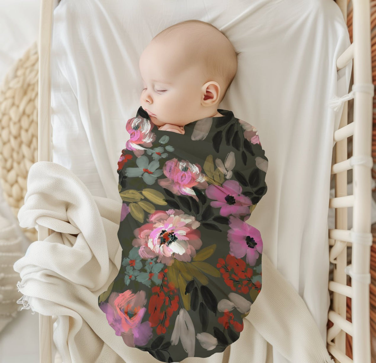 Beanies + Swaddles - Hamptons Monogrammed Swaddle Blanket