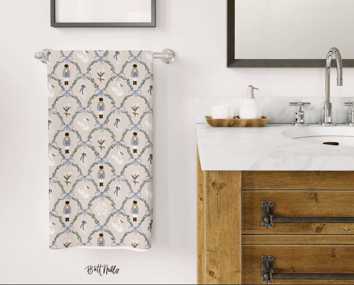 Hand TowelsNutcracker Monogrammed Hand TowelBritt Mills Design