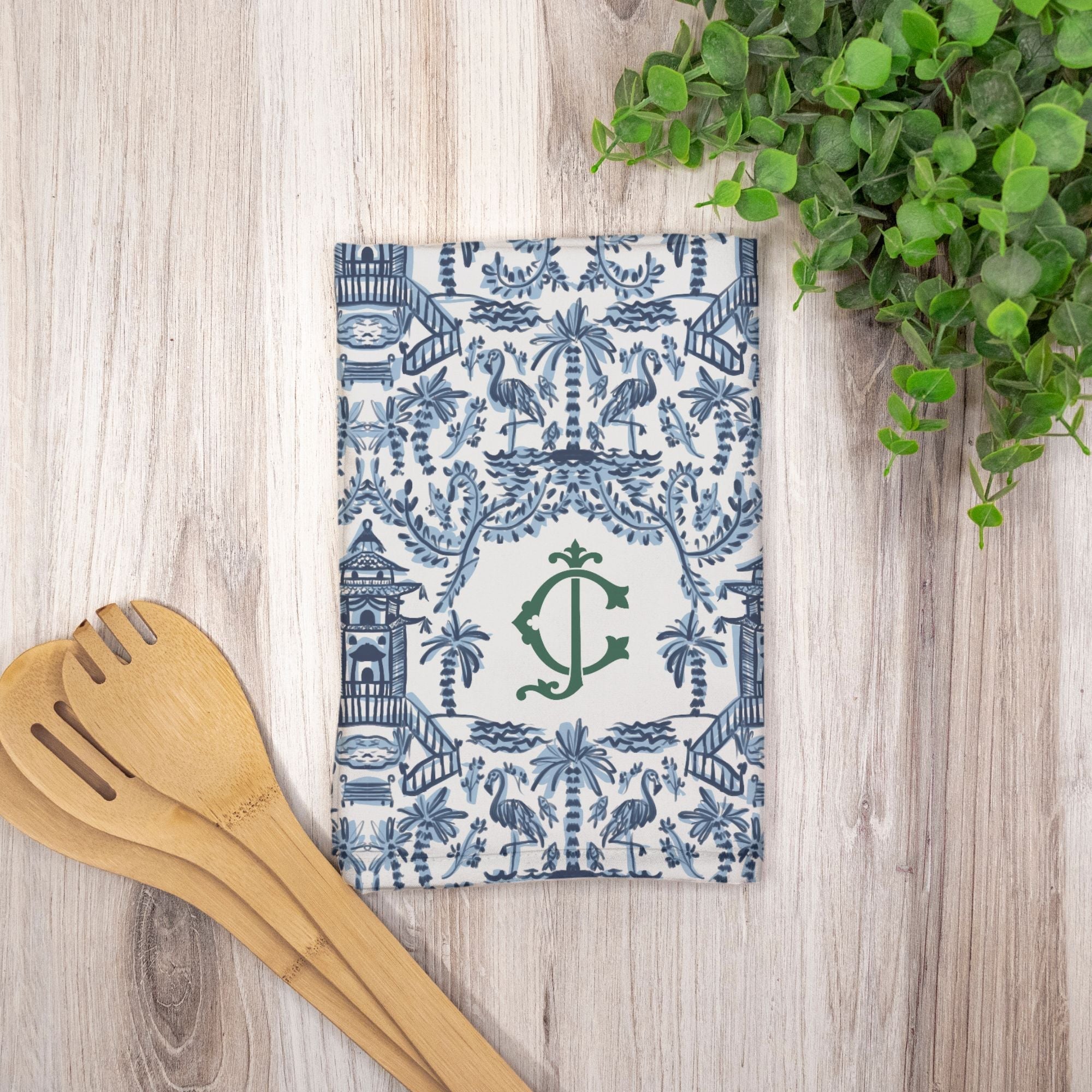 Hostess TowelsPalm Beach Monogrammed Hostess Towel (Single)Britt Mills Design