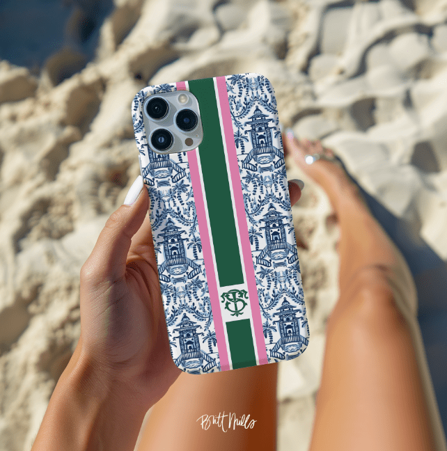 iPhone® CasePalm Beach Striped Monogrammed Snap case for iPhone®Britt Mills Design