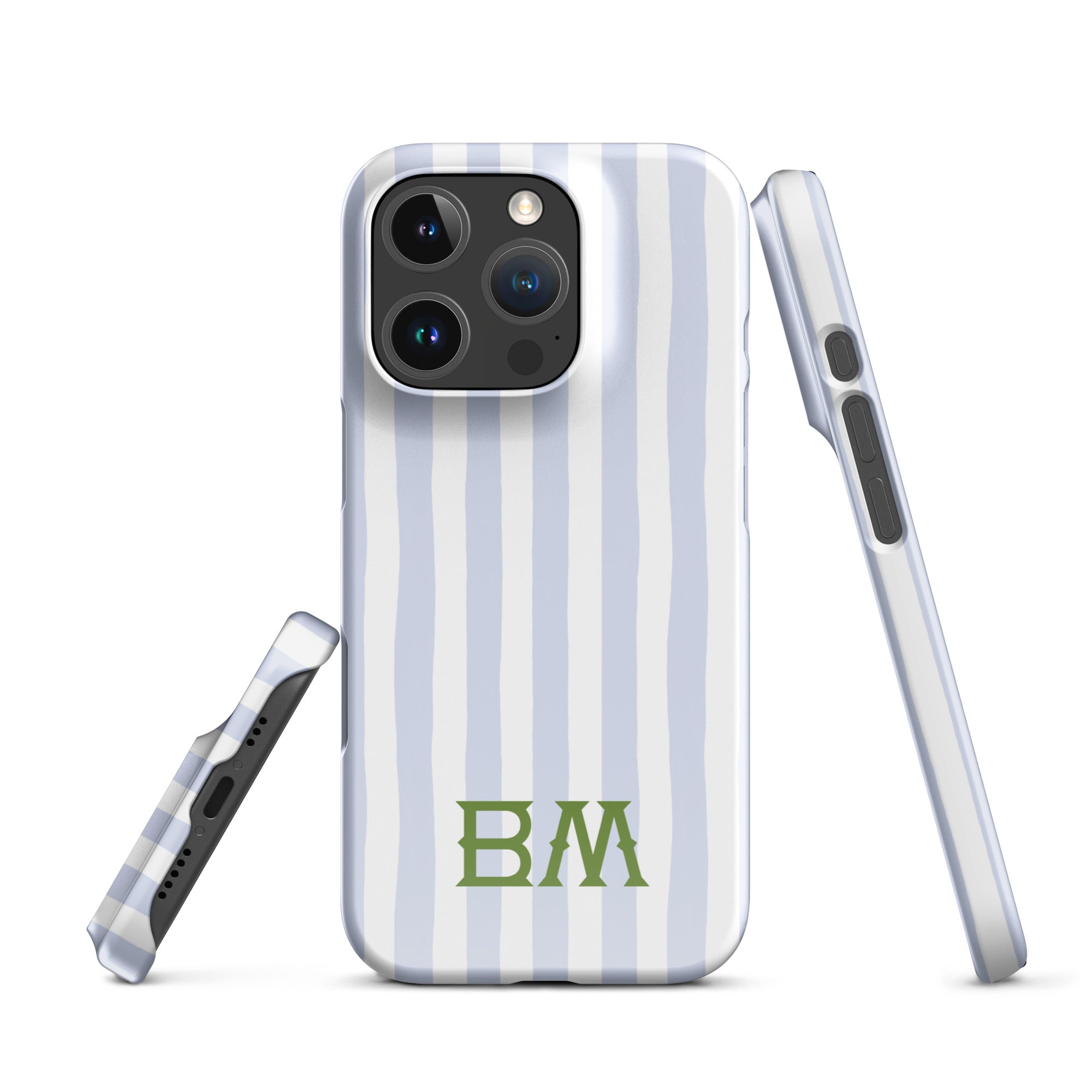 iPhone® CaseSeaside Stripes Monogrammed Snap case for iPhone®Britt Mills Design