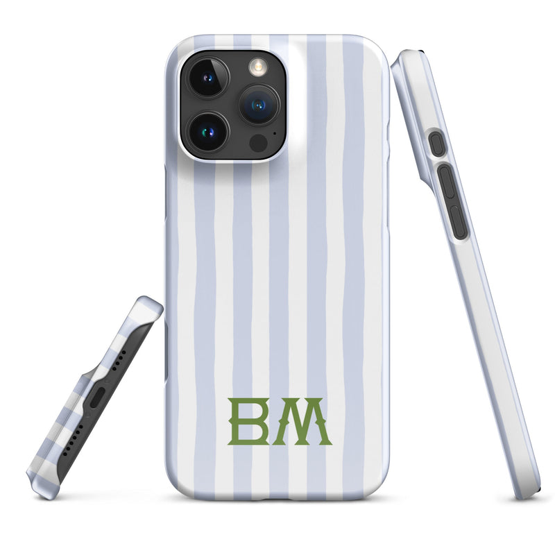 iPhone® CaseSeaside Stripes Monogrammed Snap case for iPhone®Britt Mills Design