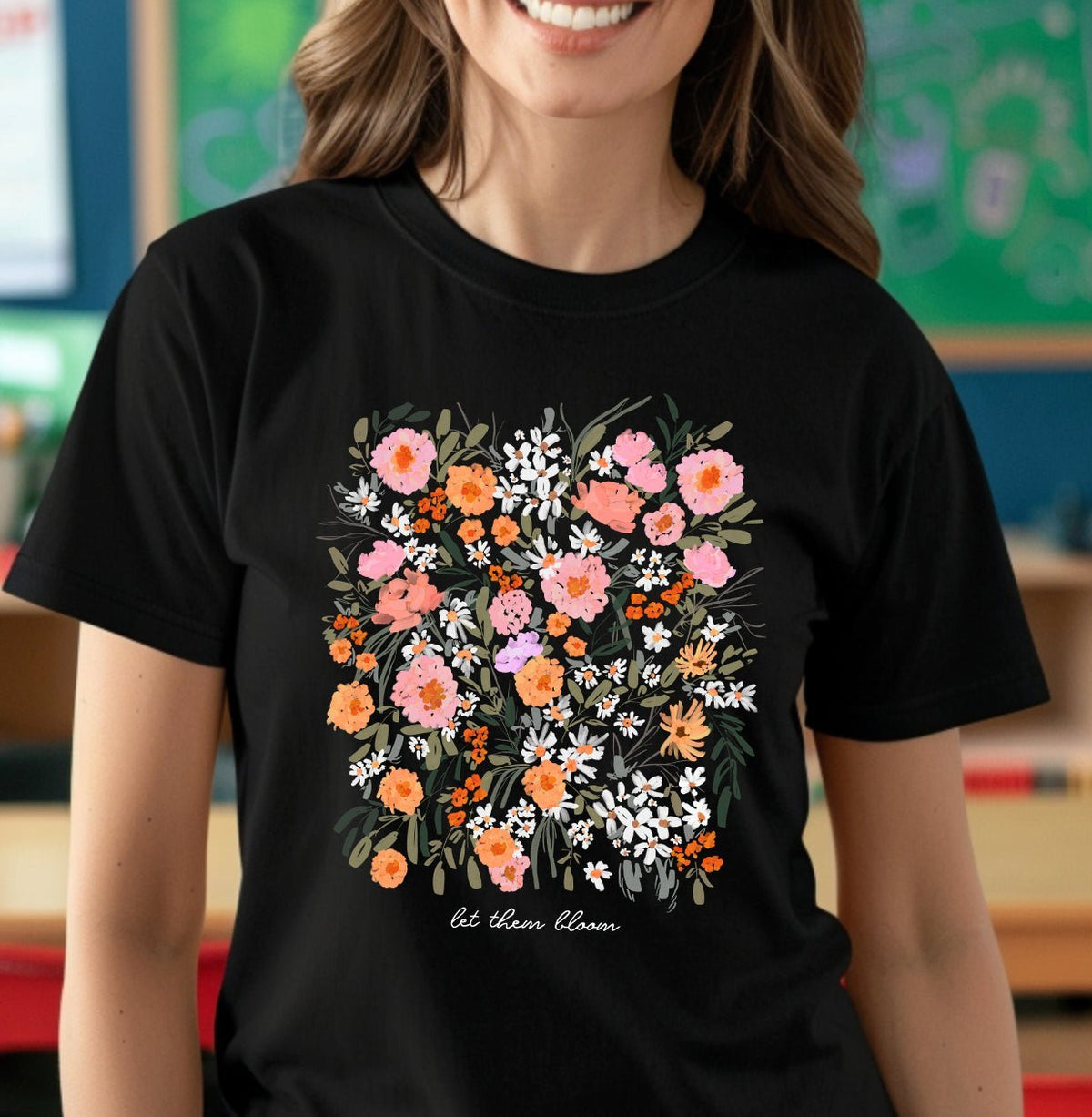 Shirt - Let Them Bloom Teacher Shirt (Wildflowers)