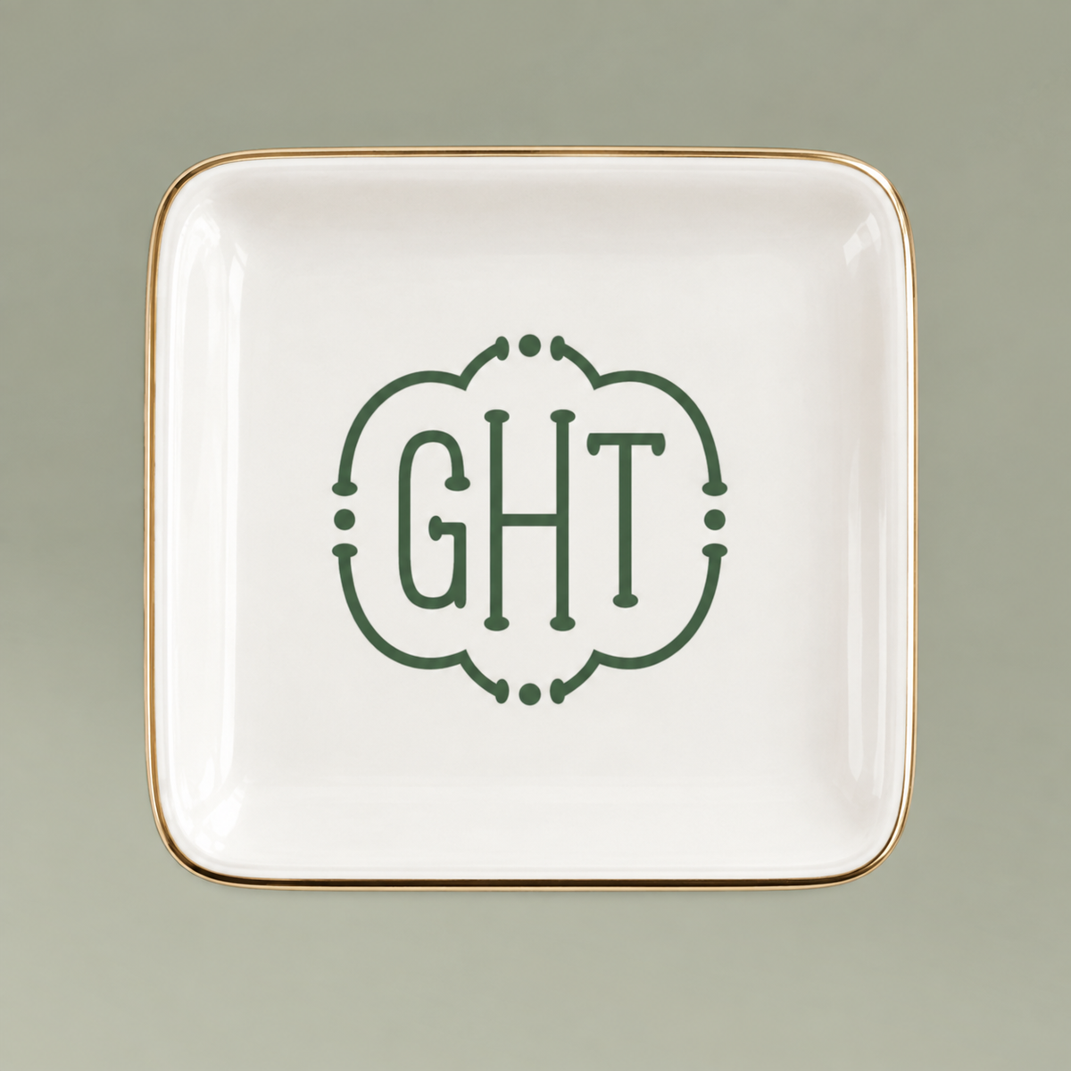 Monogrammed Ceramic Trays