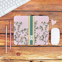 Mouse PadBlossom Garden Striped Monogrammed Mouse PadBritt Mills Design