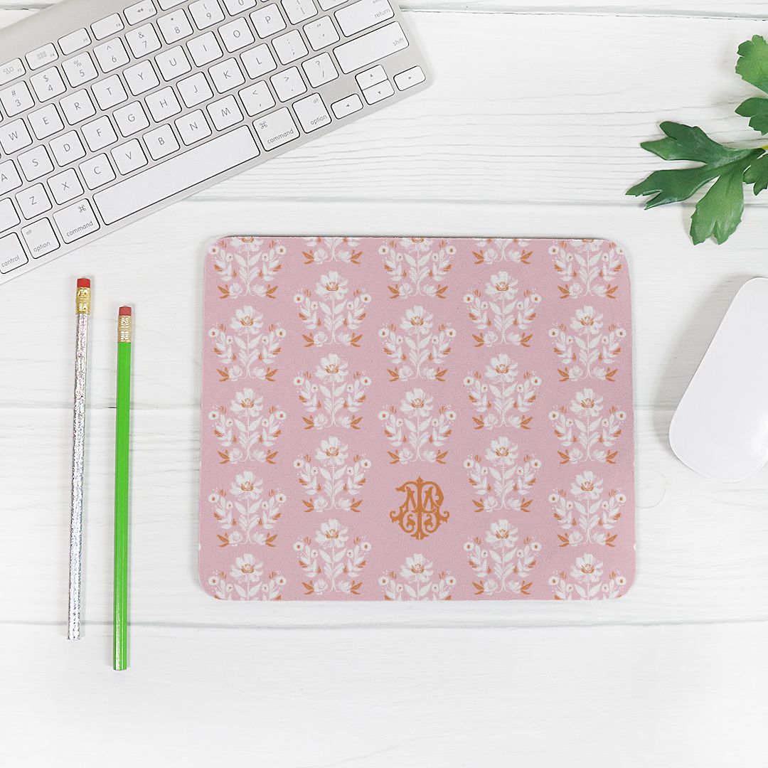 Mouse PadEvangeline Pink Monogrammed Mouse PadBritt Mills Design