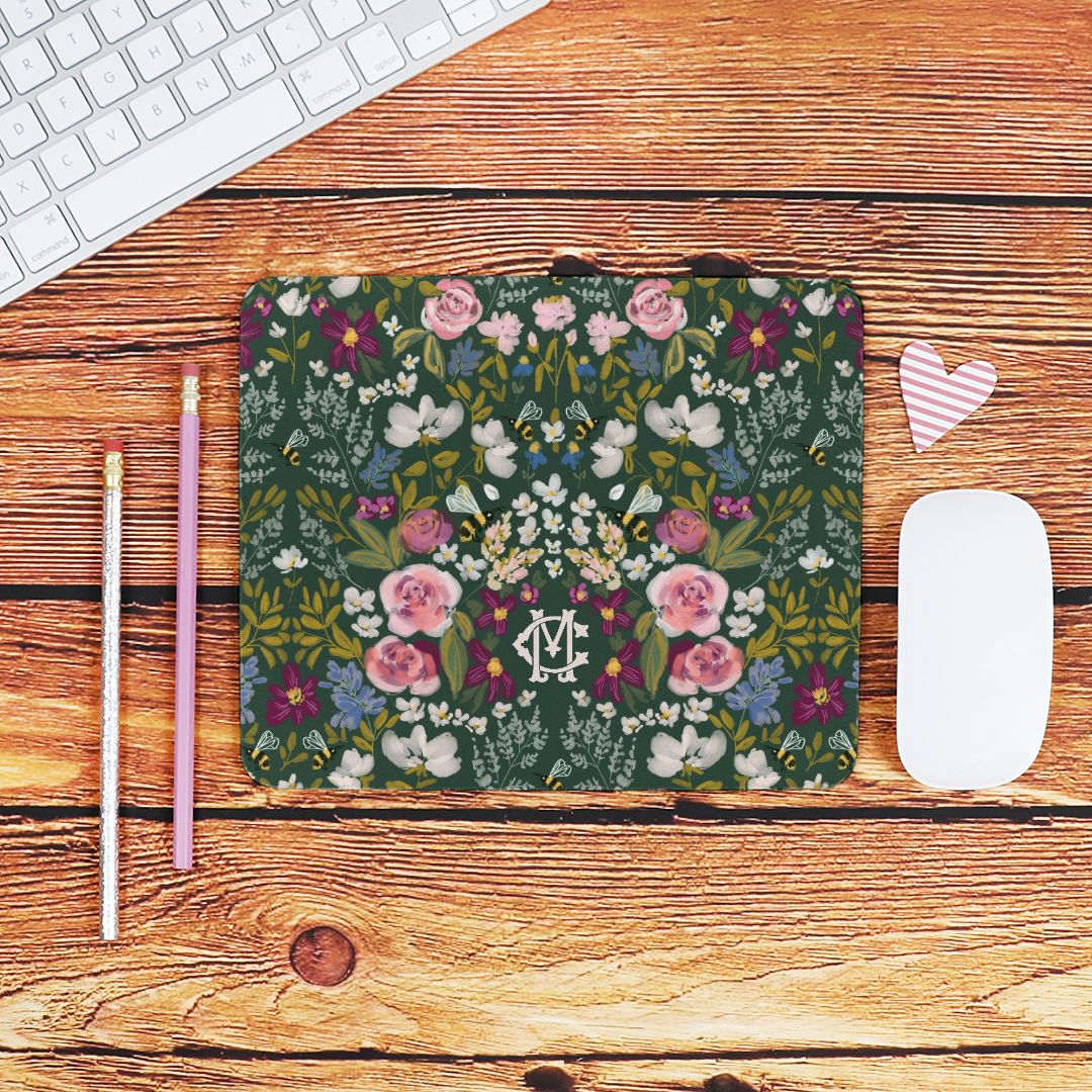 Mouse PadGardens Monogrammed Mouse PadBritt Mills Design