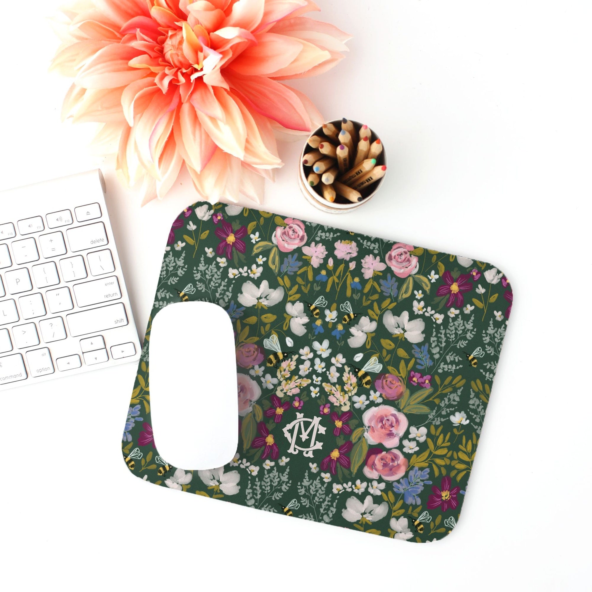 Mouse PadGardens Monogrammed Mouse PadBritt Mills Design