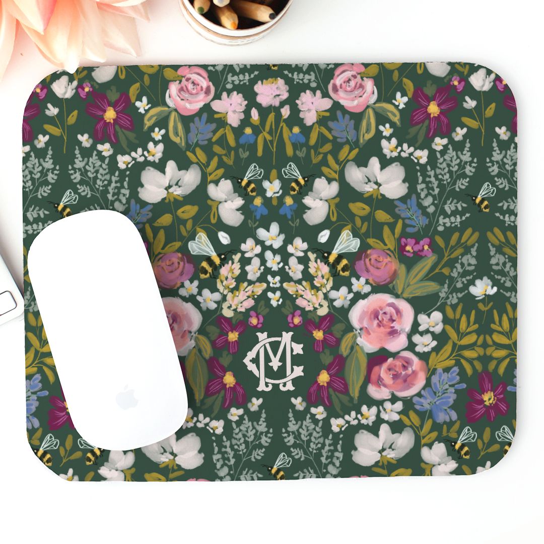 Mouse PadGardens Monogrammed Mouse PadBritt Mills Design