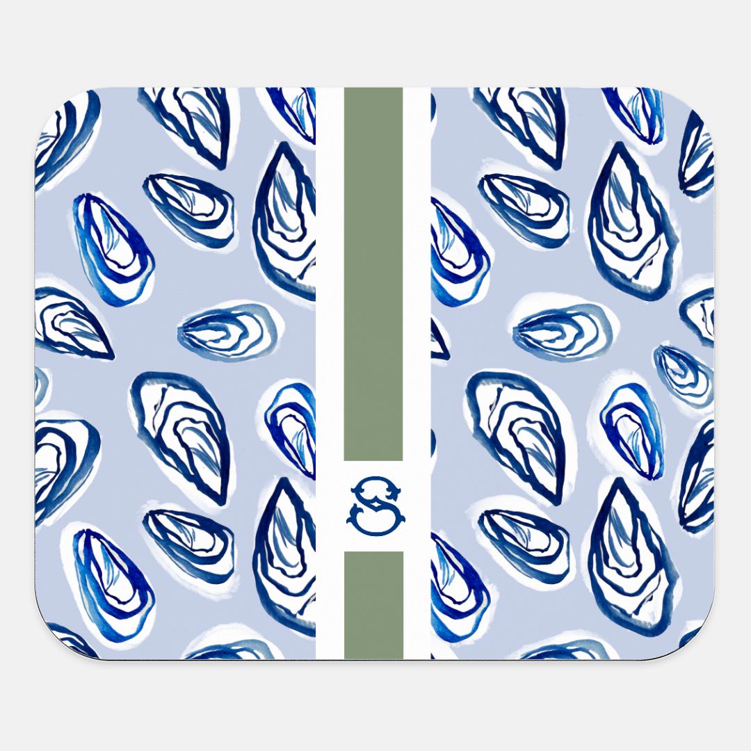 Mouse PadNantucket Striped Monogrammed Mouse PadBritt Mills Design