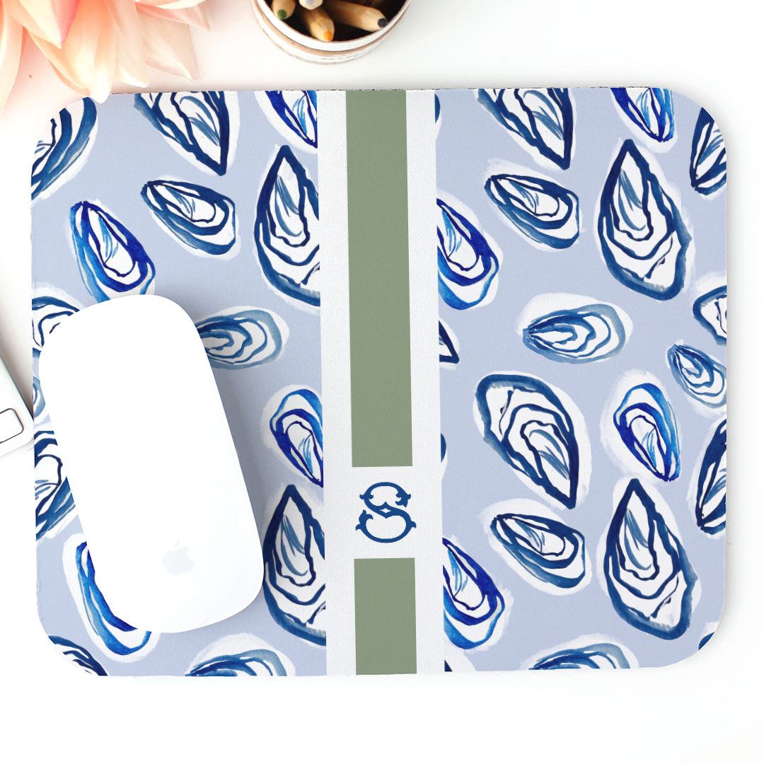 Mouse PadNantucket Striped Monogrammed Mouse PadBritt Mills Design