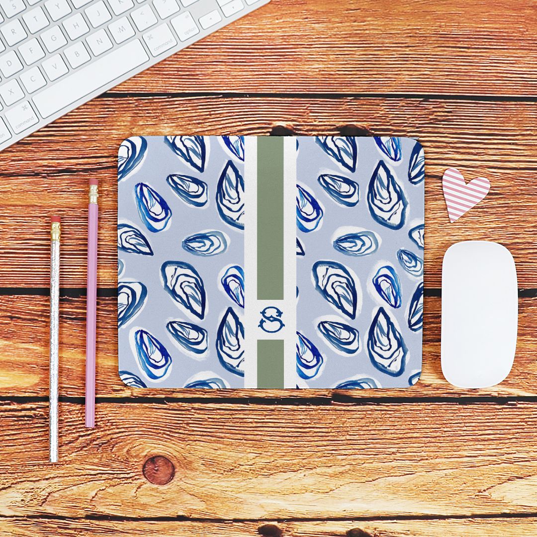 Mouse PadNantucket Striped Monogrammed Mouse PadBritt Mills Design