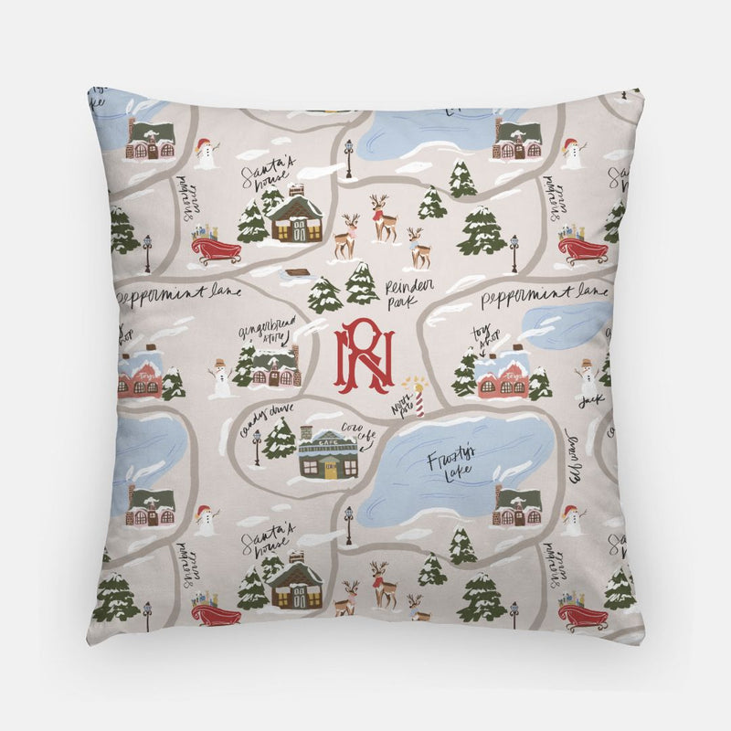 20" Pillow Cases - North Pole Adventure Monogrammed Throw Pillowcase 20"x20"