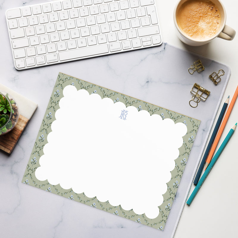 Preppy Floral Monogrammed Notepad – Britt Mills Design