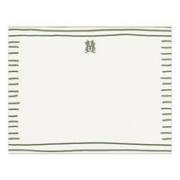 Evergreen Stripes Monogrammed Notepad