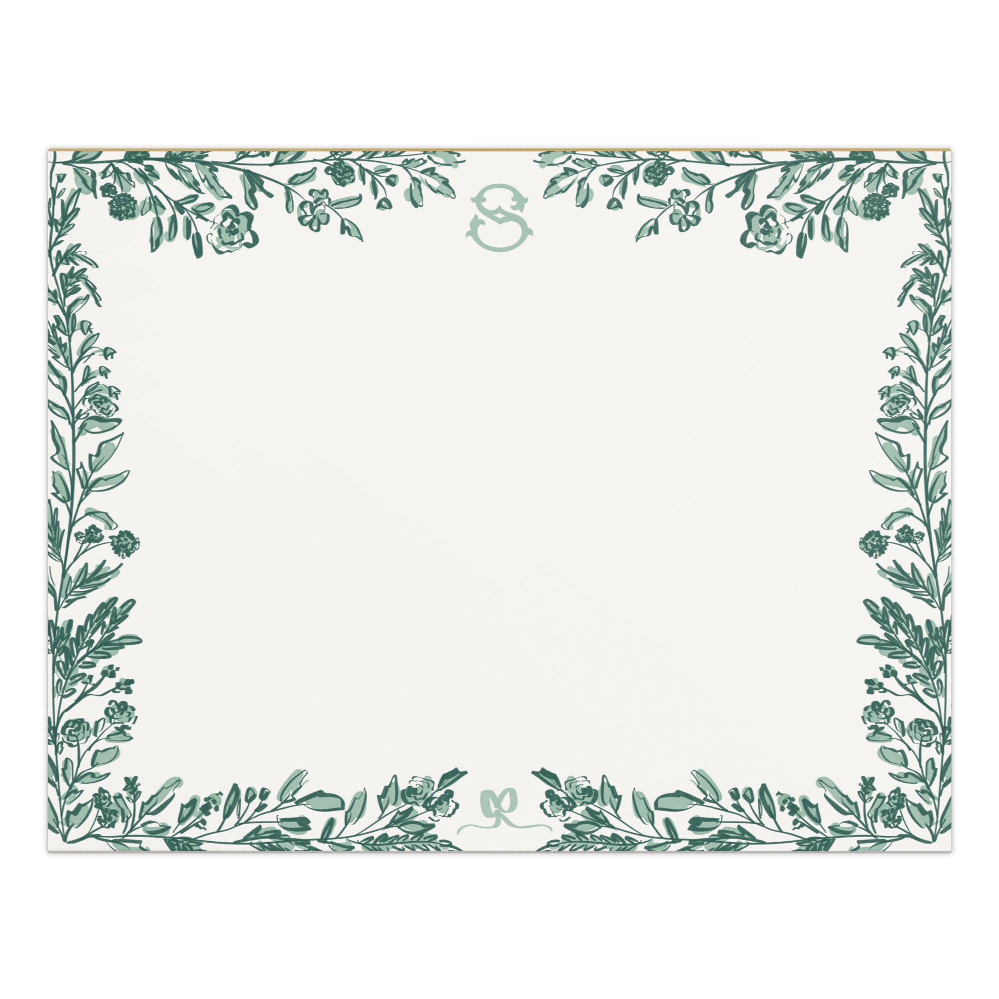 Bow & Bloom Monogrammed Notepad