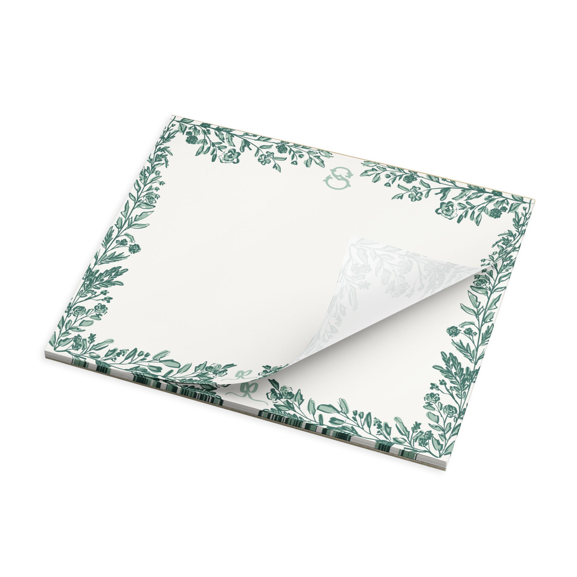 Bow & Bloom Monogrammed Notepad
