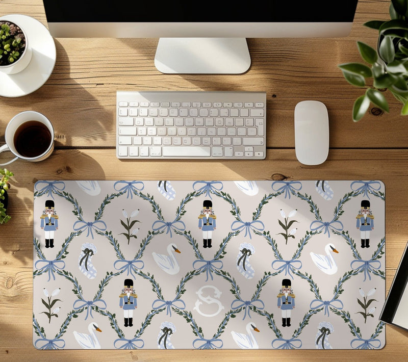 Large Desk Mat - Nutcracker Monogrammed Desk Mat - Large (24" X 14")