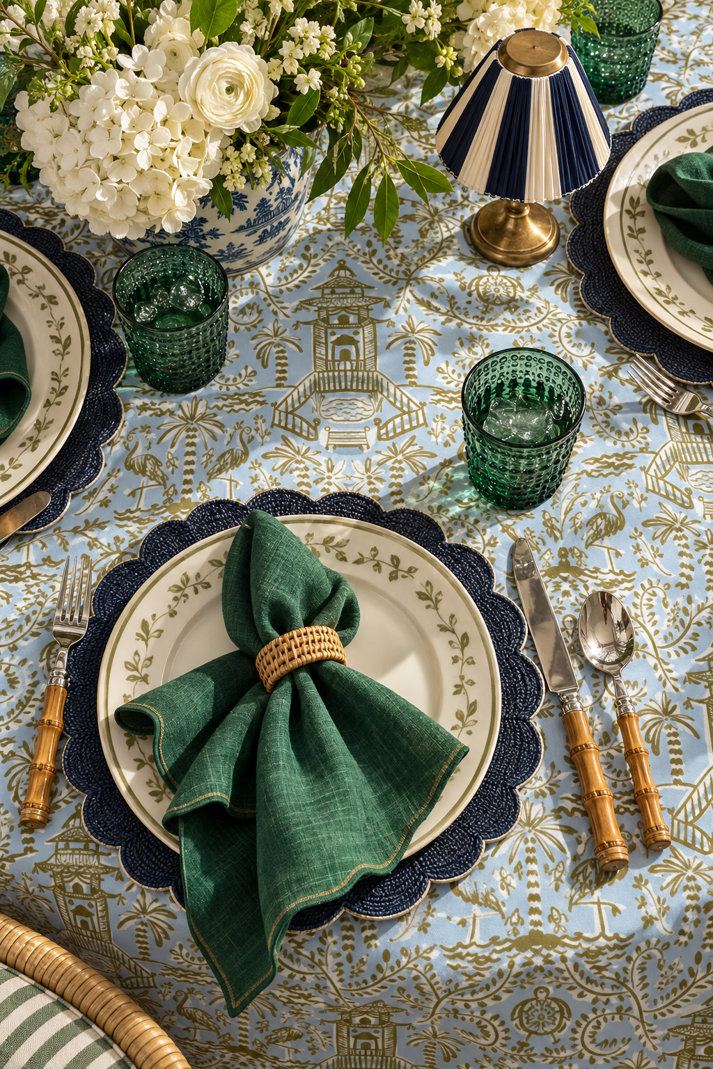 Soirée Blue Tablecloth