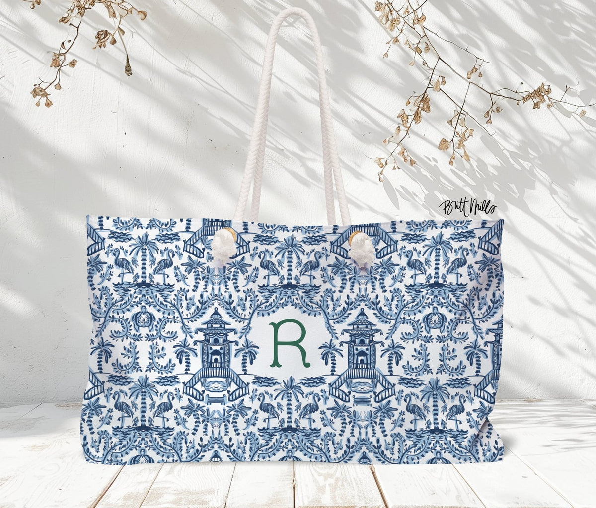 Carry-All - Palm Beach Monogrammed Carry-All Tote