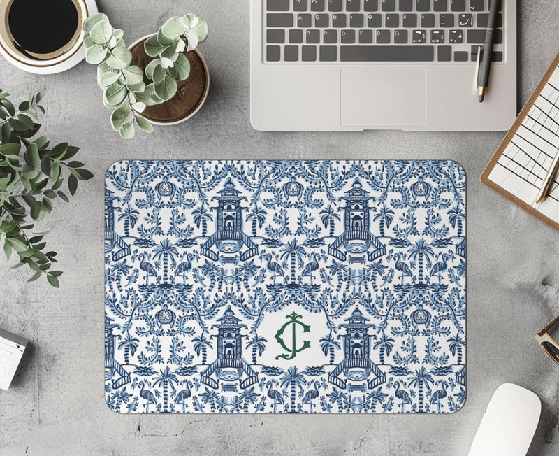 Small Desk Mat - Palm Beach Monogrammed Desk Mat – Small (18″ X 12″)