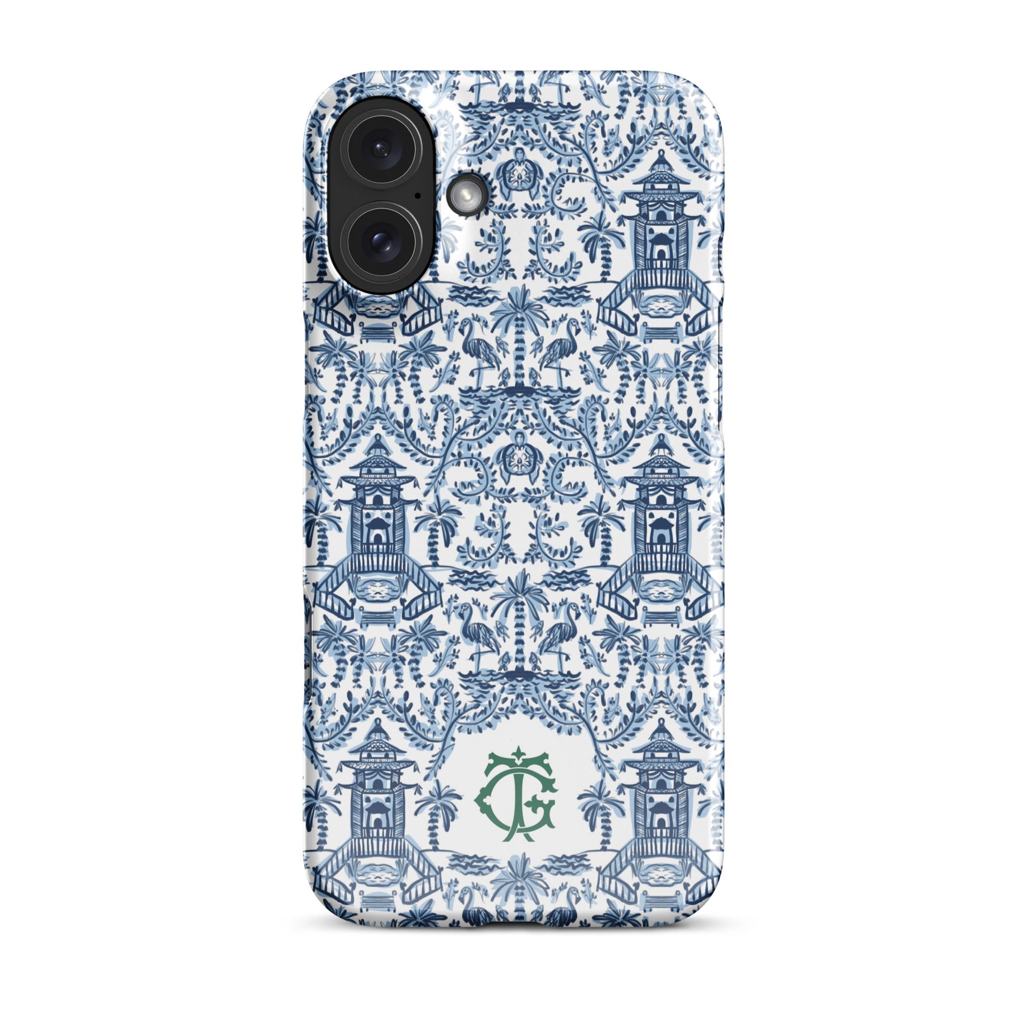Palm Beach Monogrammed Snap case for iPhone®-Britt Mills Design
