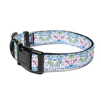 Colorful Coastal Chinoiserie Pet Collar