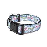 Colorful Coastal Chinoiserie Pet Collar